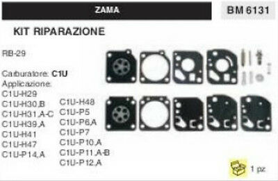 KIT RIPARAZIONE SERIE MEMBRANE COMPLETO membrana CARBURATORE C1U ZAMA RB-29