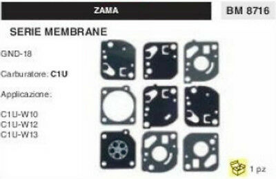 KIT SERIE MEMBRANE COMPLETO membrana CARBURATORE C1U ZAMA GND-18