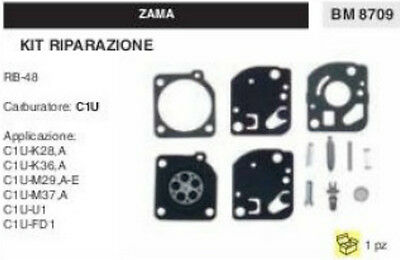 KIT RIPARAZIONE SERIE MEMBRANE COMPLETO membrana CARBURATORE C1U ZAMA RB-48