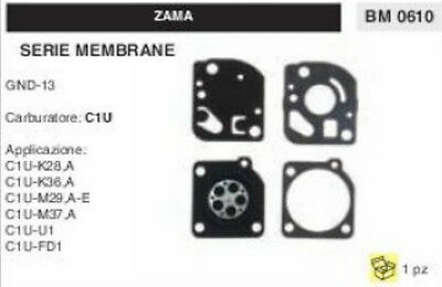 KIT SERIE MEMBRANE COMPLETO membrana CARBURATORE C1U ZAMA GND-13