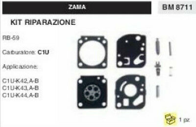 KIT RIPARAZIONE SERIE MEMBRANE membrana COMPLETA PER CARBURATORE C1U ZAMA RB-59