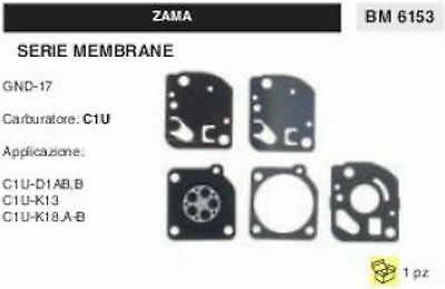 KIT SERIE MEMBRANE membrana COMPLETA PER CARBURATORE C1U ZAMA GND-17