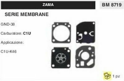 KIT SERIE MEMBRANE membrana COMPLETA PER CARBURATORE C1U ZAMA GND 38