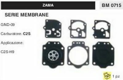 KIT SERIE MEMBRANE membrana COMPLETA PER CARBURATORE C2S ZAMA GND 09