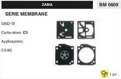 KIT SERIE MEMBRANE membrana COMPLETA PER CARBURATORE C3 ZAMA GND-19