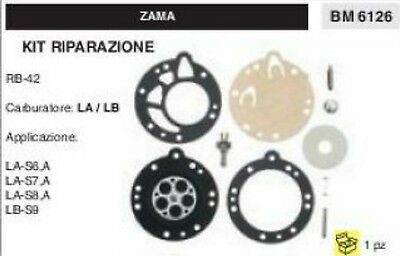 KIT RIPARAZIONE SERIE MEMBRANE COMPLETO PER CARBURATORE LA LB ZAMA RB-42