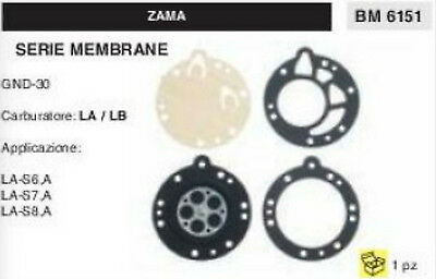 KIT SERIE MEMBRANE COMPLETO PER CARBURATORE LA LB ZAMA GND-30