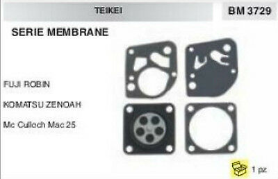 SERIE MEMBRANE CARBURATORE TEIKEI Fuji Robin Komatsu Zenoah McCulloch MAC 25
