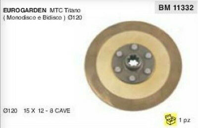 DISCO FRIZIONE MOTOCOLTIVATORE EUROGARDEN TITANO Monodisco e Bidisco Ø 120