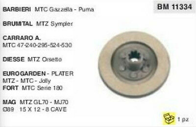 DISCO FRIZIONE MOTOCOLTIVATORE MOTOZAPPA BARBIERI BRUMETAL CARRARO DIESSE Ø 89