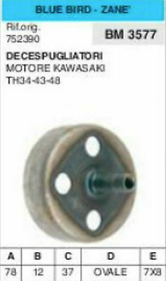 752390 CAMPANA FRIZIONE DECESPUGLIATORE MOTORE KAWASAKI TH34 TH43 TH48