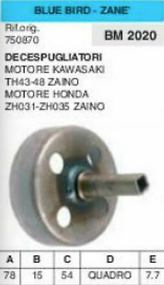 CAMPANA FRIZIONE DECESPUGLIATORE MOTORE KAWASAKI TH43 TH48 ZAINO HONDA ZH031 35