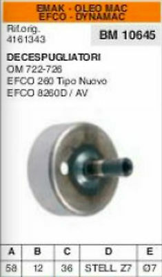 CAMPANA FRIZIONE DECESPUGLIATORE EMAK OLEOMAC EFCO DYNAMAC 722 726 260 8260 D AV