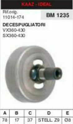 11014-174 CAMPANA FRIZIONE DECESPUGLIATORE KAAZ IDEAL VX360 VX430 SX360 SX430