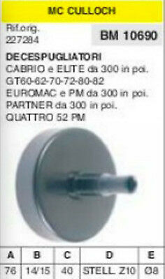 CAMPANA FRIZIONE DECESPUGLIATORE McCULLOCH CABRIO ELITE GT60 GT62 GT70 GT72 GT80