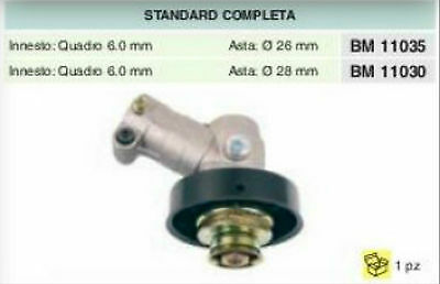 COPPIA CONICA DECESPUGLIATORE UNIVERSALE COMPLETA PER ASTA Ø 28 INNESTO QUADRO 6