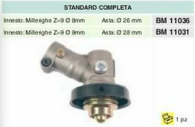 COPPIA CONICA DECESPUGLIATORE UNIVERSALE COMPLETA PER ASTA Ø 26 MILLERIGHE 8mm