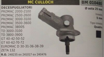 COPPIA CONICA DECESPUGLIATORE McCULLOCH PROMAC EUROMAC ZETA ASTA Ø 25 QUADRATO