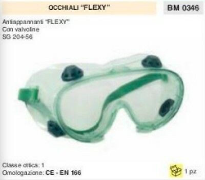 OCCHIALI PROTETTIVI CON VENTILAZIONE ANTIAPPANNANTI  protezione lavoro OMOLOGATI
