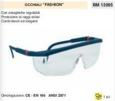OCCHIALI PROTETTIVI PROFESSIONALI protezione lavoro OMOLOGATI CE EN ANSI Z871