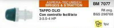 TAPPO OLIO RASAERBA ASPERA TECUMSEH TECNAMOTOR BRISSG & STRATTON 3 3,5 4 HP