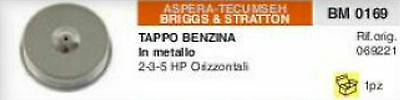 TAPPO BENZINA IN METALLO RASAERBA ASPERA TECUMSEH BRISSG & STRATTON 2 3 5 HP