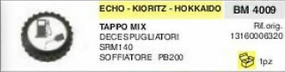 TAPPO MISCELA ECHO KIORITZ HOKKAIDO DECESPUGLIATORE SRM 140 SOFFIATORE PB 200