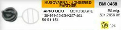 TAPPO OLIO MOTOSEGA HUSQVARNA JONSERED PARTNER 136 141 55 254 257 272 50 51 154