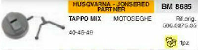 506.0275.05 TAPPO MISCELA BENZINA MOTOSEGA HUSQVARNA JONSERED PARTNER 40 45 49
