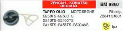 TAPPO OLIO MOTOSEGA ZENOAH KOMATSU RED MAX G250TS G2500TS G310TS G3100TS G415TS