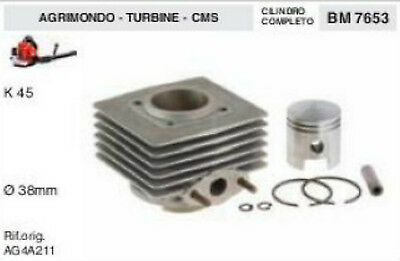 AG4A211 CILINDRO E PISTONE ATOMIZZATORE AGRIMONDO TURBINE CMS K 45 cc Ø 38 mm