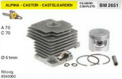 8540060 CILINDRO E PISTONE MOTOSEGA ALPINA CASTOR CASTELGARDEN A C 70 Ø 51 mm