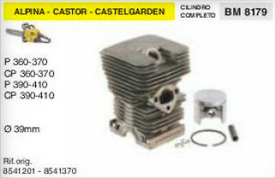 CILINDRO E PISTONE MOTOSEGA ALPINA CASTOR CASTELGARDEN A 360 370 390 410 Ø 39 mm