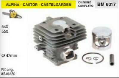 8540350 CILINDRO E PISTONE MOTOSEGA ALPINA CASTOR CASTELGARDEN 540 550 Ø 47 mm