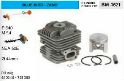 CILINDRO E PISTONE DECESPUGLIATORE BLUE BIRD ZANE P540 M54 TRIVELLA 52 Ø 44 mm
