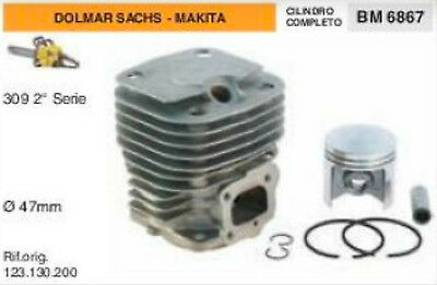 123.130.200 CILINDRO E PISTONE MOTOSEGA DOLMAR SACHS MAKITA 309 Ø 47 mm