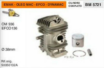 CILINDRO E PISTONE MOTOSEGA EMAK OLEO MAC 936 EFCO 136 DYNAMAC Ø 38 mm