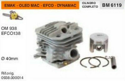 CILINDRO E PISTONE MOTOSEGA EMAK OLEO MAC 938 EFCO 138 DYNAMAC Ø 40 mm