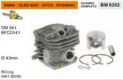 CILINDRO E PISTONE MOTOSEGA EMAK OLEO MAC 941 EFCO 141 DYNAMAC Ø 42 mm