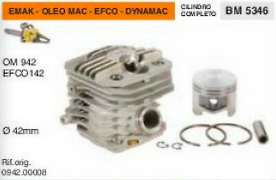 CILINDRO E PISTONE MOTOSEGA EMAK OLEO MAC 942 EFCO 142 DYNAMAC Ø 42 mm