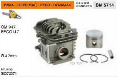 50072074 CILINDRO E PISTONE MOTOSEGA EMAK OLEO MAC 947 EFCO 147 DYNAMAC Ø 42 mm