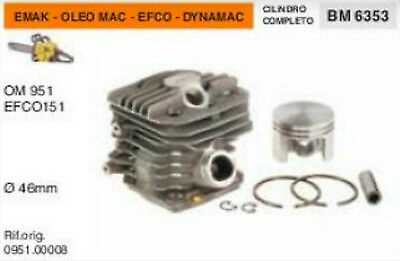 CILINDRO E PISTONE MOTOSEGA EMAK OLEO MAC 951 EFCO 151 DYNAMAC Ø 46 mm
