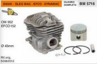 50082012 CILINDRO E PISTONE MOTOSEGA EMAK OLEO MAC 952 EFCO 152 DYNAMAC Ø 45 mm