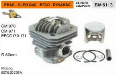 CILINDRO E PISTONE MOTOSEGA EMAK OLEO MAC 970 971 EFCO 170 171 DYNAMAC Ø 50 mm