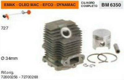 CILINDRO E PISTONE DECESPUGLIATORE EMAK DYNAMAC OLEO MAC 727 EFCO Ø 34 mm