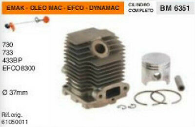 CILINDRO E PISTONE DECESPUGLIATORE EMAK OLEO MAC 730 733 433 EFCO 8300  Ø 37 mm