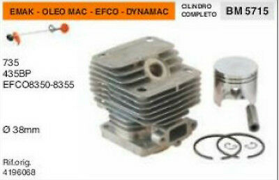 CILINDRO E PISTONE DECESPUGLIATORE EMAK OLEO MAC 735 435 EFCO 8350 8355  Ø 38mm