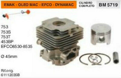 CILINDRO E PISTONE DECESPUGLIATORE OLEO MAC 753 453 EFCO 8530 8535 Ø 45 mm