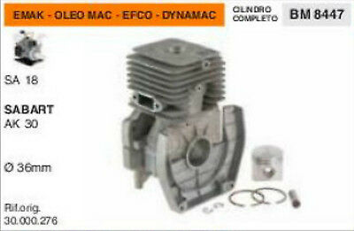 CILINDRO E PISTONE MOTORE OLEO MAC EFCO SA 18 SABART AK30 EMAK DYNAMAC Ø 36