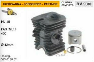 CILINDRO E PISTONE MOTOSEGA HUSQVARNA JONSEREDS HU 45 PARTNER 460 Ø 42 mm